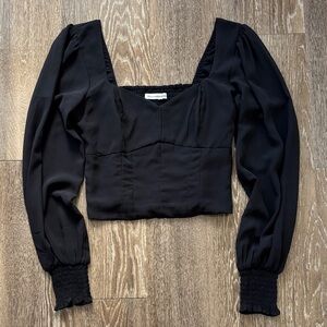 Abercrombie & Fitch Elegant Black Long Sleeve Blouse